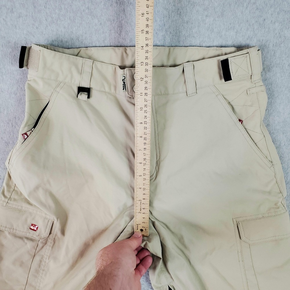 Quiksilver 5000 Snow Pants Mens Medium (34x30) Beige Cargo Ski Snowboard Vented - Picture 13 of 16